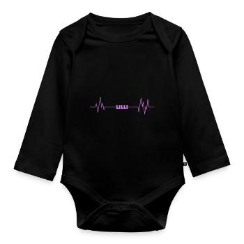 Vorname Lilli - Baby Bio-Langarm-Body - Schwarz - Vorne