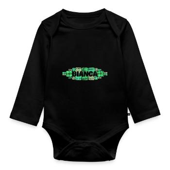 Geschenk für Bianca - Baby Bio-Langarm-Body - Schwarz - Vorne