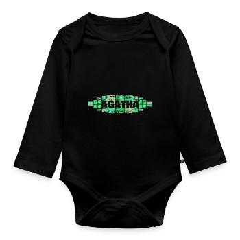 Geschenk für Agatha - Baby Bio-Langarm-Body - Schwarz - Vorne