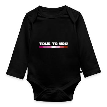 Rainbow Connection Embrace, Happy Pride - Baby Bio-Langarm-Body - Schwarz - Vorne