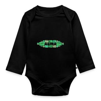 Mutti Alina - Baby Bio-Langarm-Body - Schwarz - Vorne