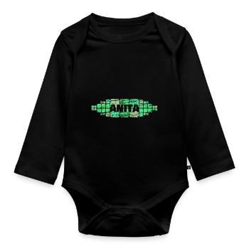 Anita als Mutti - Baby Bio-Langarm-Body - Schwarz - Vorne