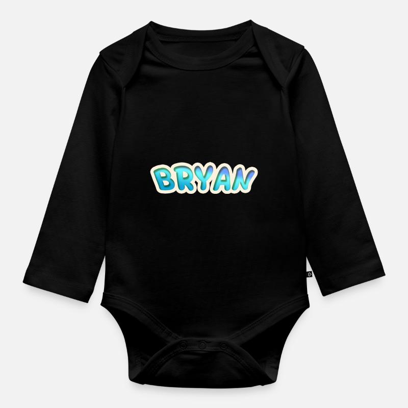 Bryan - Organic Longsleeve Baby Bodysuit - black