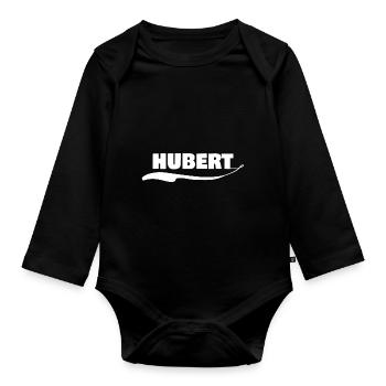 Vorname hubert - Baby Bio-Langarm-Body - Schwarz - Vorne