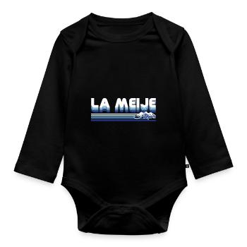 La Meije – Wildes Herz der Dauphiné-Alpen - Baby Bio-Langarm-Body - Schwarz - Vorne