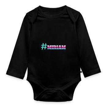 Miriam - Organic Longsleeve Baby Bodysuit - black - Front