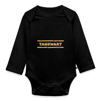 Beruf Tankwart - Baby Bio-Langarm-Body - Schwarz - Vorne