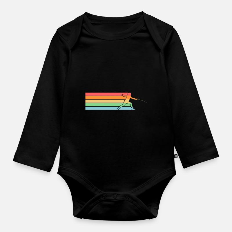 Fechter Fechten - Baby Bio-Langarm-Body - Schwarz