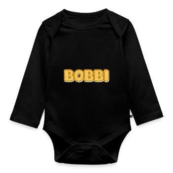 Bobbi - Organic Longsleeve Baby Bodysuit - black - Front
