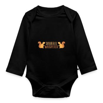 Eichhörnchen - Baby Bio-Langarm-Body - Schwarz - Vorne