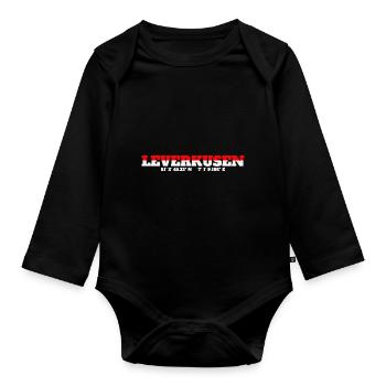 Leverkusener Koordinaten Leverkusen - Baby Bio-Langarm-Body - Schwarz - Vorne