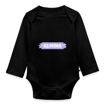 Mutter Almina - Baby Bio-Langarm-Body - Schwarz - Vorne
