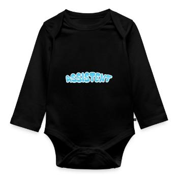 Gift for Assistant - Organic Longsleeve Baby Bodysuit - black - Front