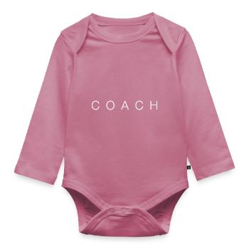 entraîneur - Body Bébé bio manches longues - mauve - Devant