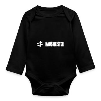 Hausmeister - Baby Bio-Langarm-Body - Schwarz - Vorne
