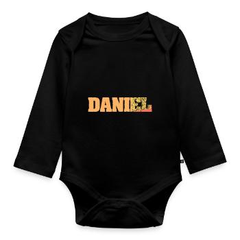 Daniel Geschenkidee - Baby Bio-Langarm-Body - Schwarz - Vorne