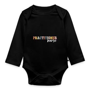 Praticienne Infirmière autorisée Infirmière autorisée IA IAA - Body Bébé bio manches longues - noir - Devant