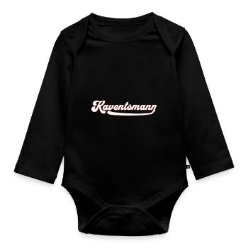 Kaventsmann - ein Mann wie ein Berg - Baby Bio-Langarm-Body - Schwarz - Vorne