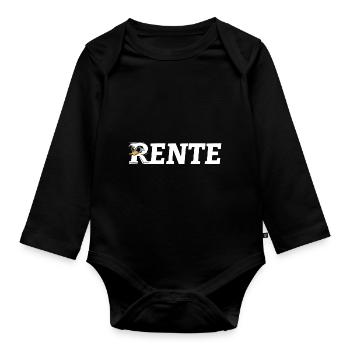 Rente - Ente Cartoon - Baby Bio-Langarm-Body - Schwarz - Vorne