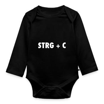 Partner Look Couple Partner Couple Couple Family - Organic Longsleeve Baby Bodysuit - black - Front