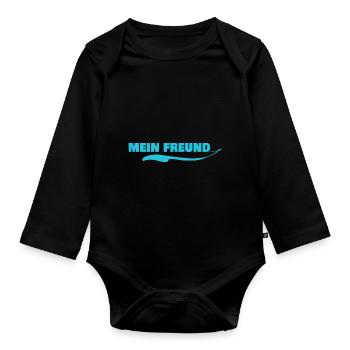 Freundschaft - Baby Bio-Langarm-Body - Schwarz - Vorne
