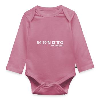 Coordonnées de Stralsund Souvenir - Body Bébé bio manches longues - mauve - Devant