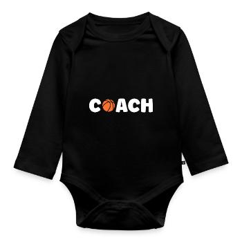 Coach de Basketball - Organic Longsleeve Baby Bodysuit - black - Front