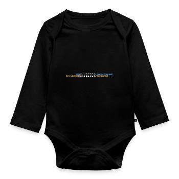 Wal Investor=Diamentenhand - Baby Bio-Langarm-Body - Schwarz - Vorne