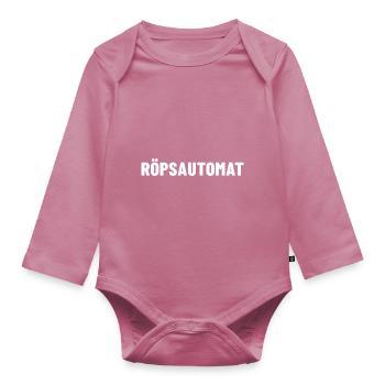Röpsautomat lustiges Baby Strampler Geschenk - Baby Bio-Langarm-Body - Mauve - Vorne