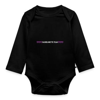 Coeurs de l’équipe Bachelorette - Body Bébé bio manches longues - noir - Devant