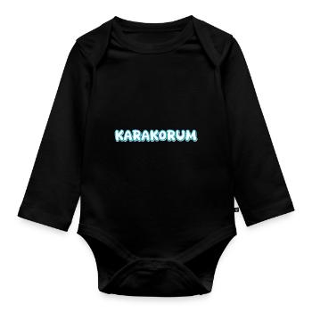 Le Karakoram en tant que trekking - Body Bébé bio manches longues - noir - Devant
