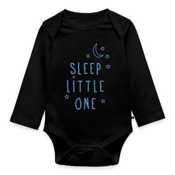 Sleep Little One - Schlaf gut Baby - Baby Bio-Langarm-Body - Schwarz - Vorne