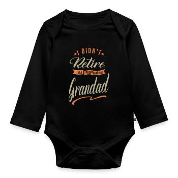 Professional Grandad - Organic Longsleeve Baby Bodysuit - black - Front