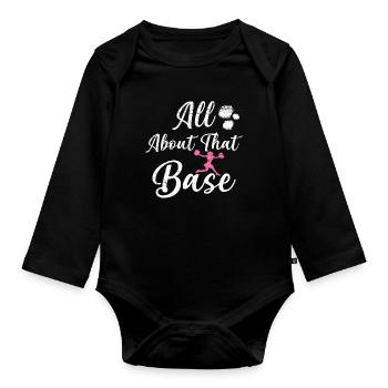 Les pom-pom girl - Body Bébé bio manches longues - noir - Devant