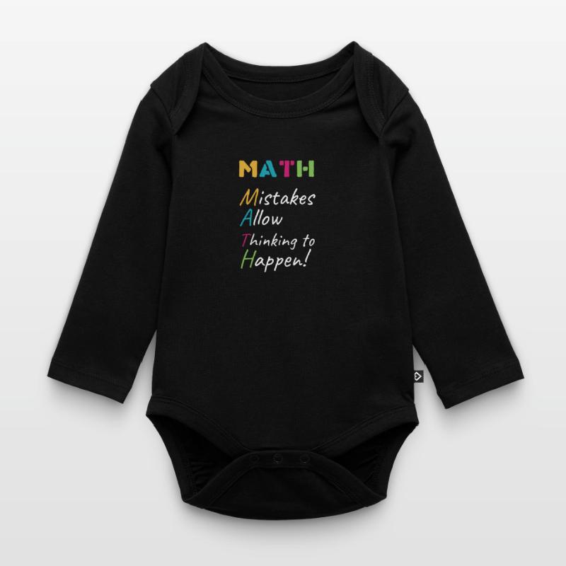 Math Math Math School Student Student Gift Body Bébé bio manches longues