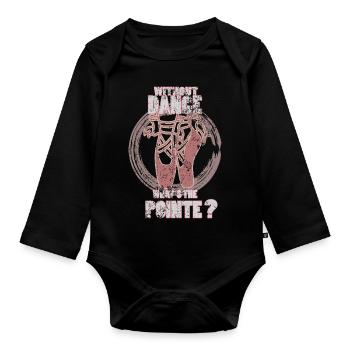 Ballet Hobby Sport Leisure Gift - Organic Longsleeve Baby Bodysuit - black - Front