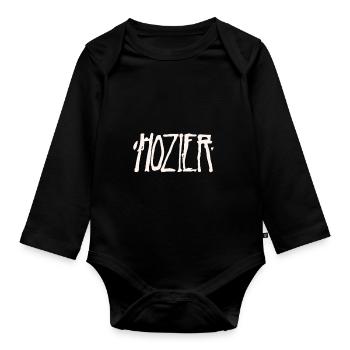 Hozier Schriftzug artsarah - Baby Bio-Langarm-Body - Schwarz - Vorne