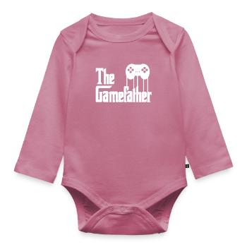 Le contrôleur de jeux vidéo Gamer Gamer Gamer - Body Bébé bio manches longues - mauve - Devant