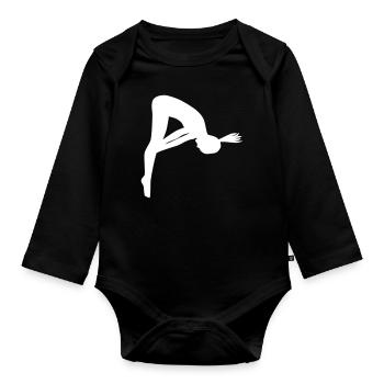 Plongeon féminin - Body Bébé bio manches longues - noir - Devant