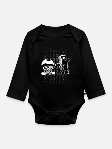 Mopwars - Baby Bio-Langarm-Body - Schwarz