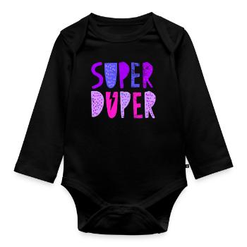 Super Duper - Baby Bio-Langarm-Body - Schwarz - Vorne