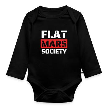 Flat Mars Society - Organic Longsleeve Baby Bodysuit - black - Front