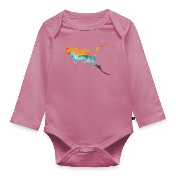 diver - Organic Longsleeve Baby Bodysuit - mauve - Front