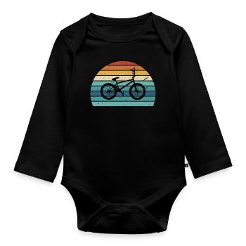 Bmx - Body Bébé bio manches longues - noir - Devant