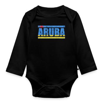 Aruba - Baby Bio-Langarm-Body - Schwarz - Vorne