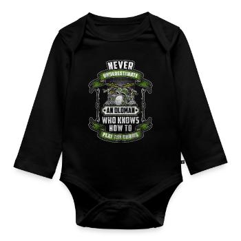 Musicians Drumsticks Musical Instrument Music Band - Organic Longsleeve Baby Bodysuit - black - Front