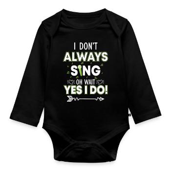 Music Choir Musicians - Organic Longsleeve Baby Bodysuit - black - Front