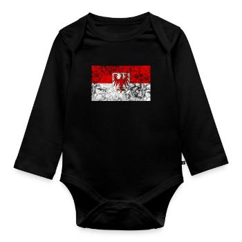 Brandenburg Flag - Organic Longsleeve Baby Bodysuit - black - Front