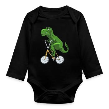 Road Bike Bicycle Road Cyclist Cycling Cyclist - Organic Longsleeve Baby Bodysuit - black - Front