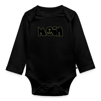 Moin - Baby Bio-Langarm-Body - Schwarz - Vorne
